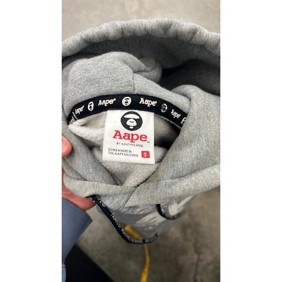 Aape a Bathing Ape Grey Hoodie Size Small - Picture 7 of 9
